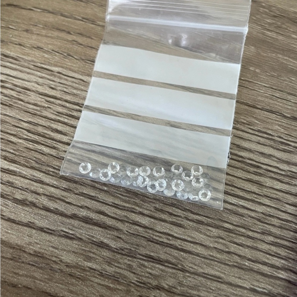 White topaz loose gemstones rose cut 3mm 30pc